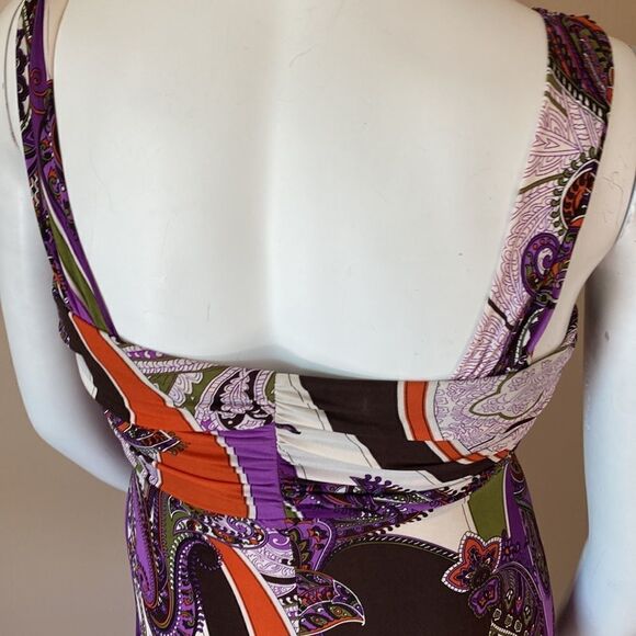 Bisou Bisou by Michele Bohbot Paisley Maxi Dress - Size 8 - Picture 14 of 14